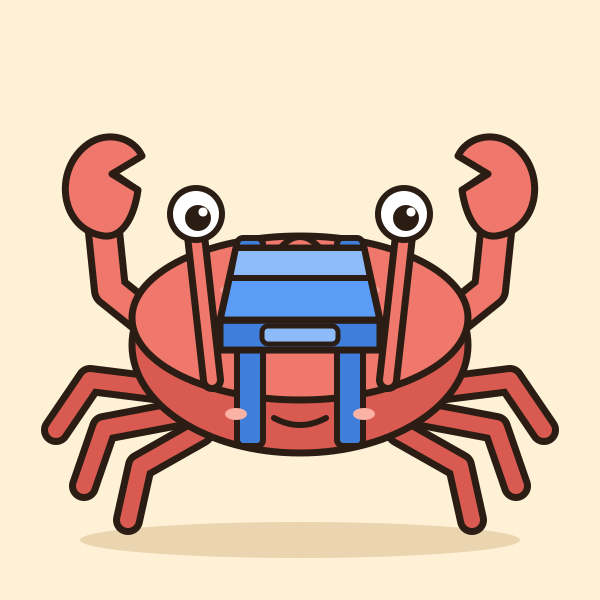 On top of its shell