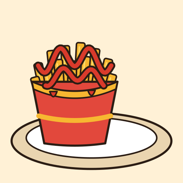 On top of the fries
